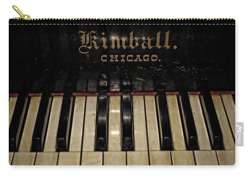 Upright Zip Pouch featuring the photograph Vintage Kimball Piano by Tikvah's Hope
