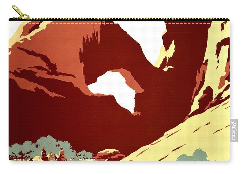 United States Zip Pouch featuring the photograph Vintage Poster - Arches National Park by Benjamin Yeager