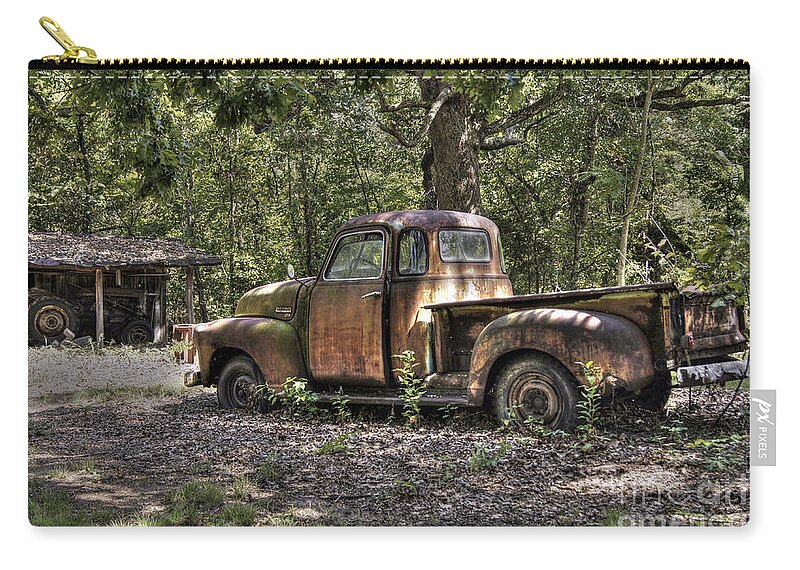 Chevrolet Zip Pouch featuring the photograph Vintage Rust by Benanne Stiens
