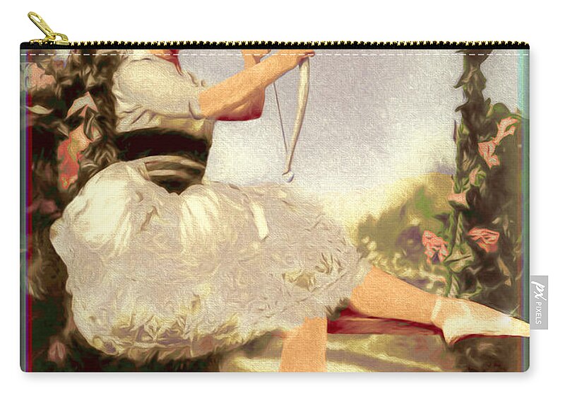 Valentine Zip Pouch featuring the photograph Vintage Valentine by Pennie McCracken