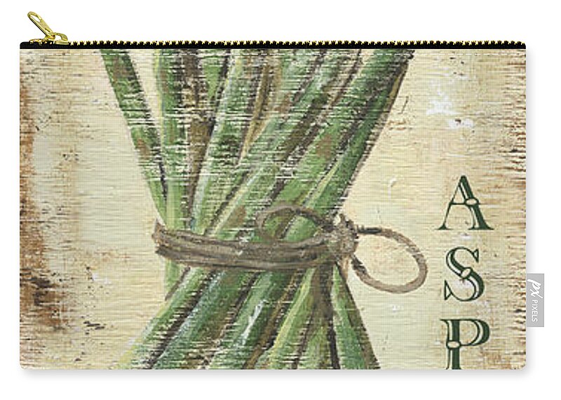 Kitchen Zip Pouch featuring the painting Vintage Vegetables 1 by Debbie DeWitt