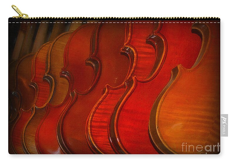Photo Zip Pouch featuring the photograph Violins by Kathleen K Parker
