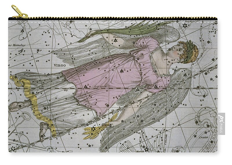 Virgo Zip Pouch featuring the painting Virgo from A Celestial Atlas by A Jamieson