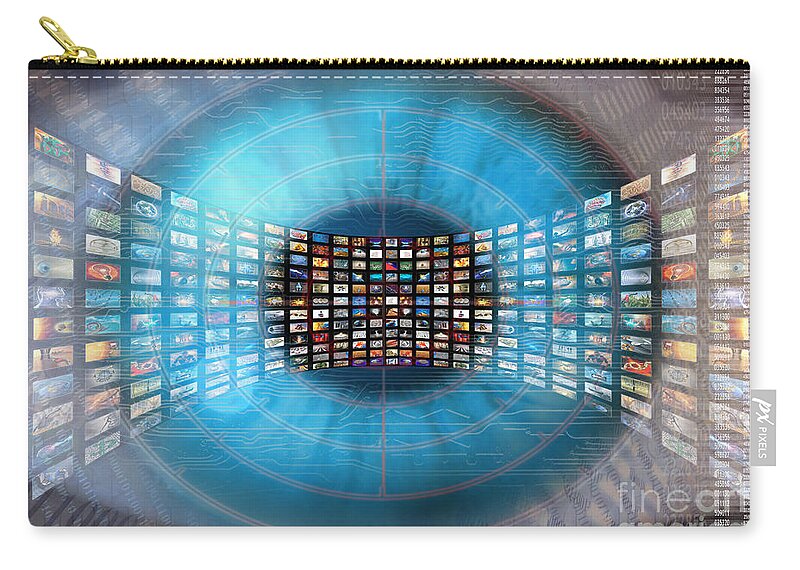 Computer Media Centers Zip Pouch featuring the photograph Visual Processing by Mike Agliolo