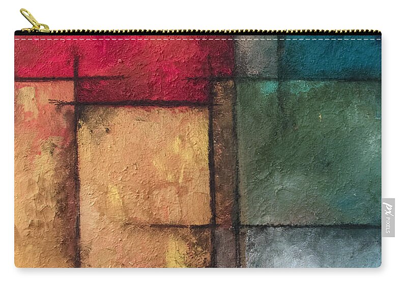 Abstract Zip Pouch featuring the painting Vivid by Sean Parnell