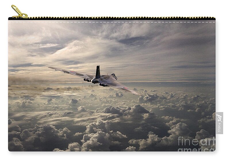 Avro Vulcan Zip Pouch featuring the digital art Vulcan Farewell by Airpower Art
