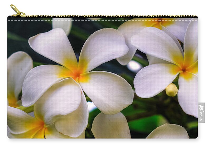 Wailea Zip Pouch featuring the photograph Wailea Plumerias by Kelly Wade