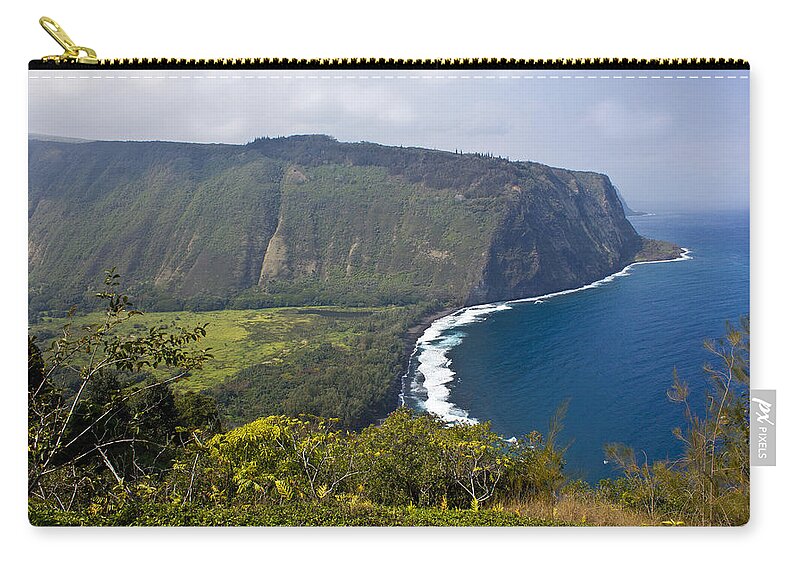 Water Zip Pouch featuring the photograph Waipio Valley by Christie Kowalski
