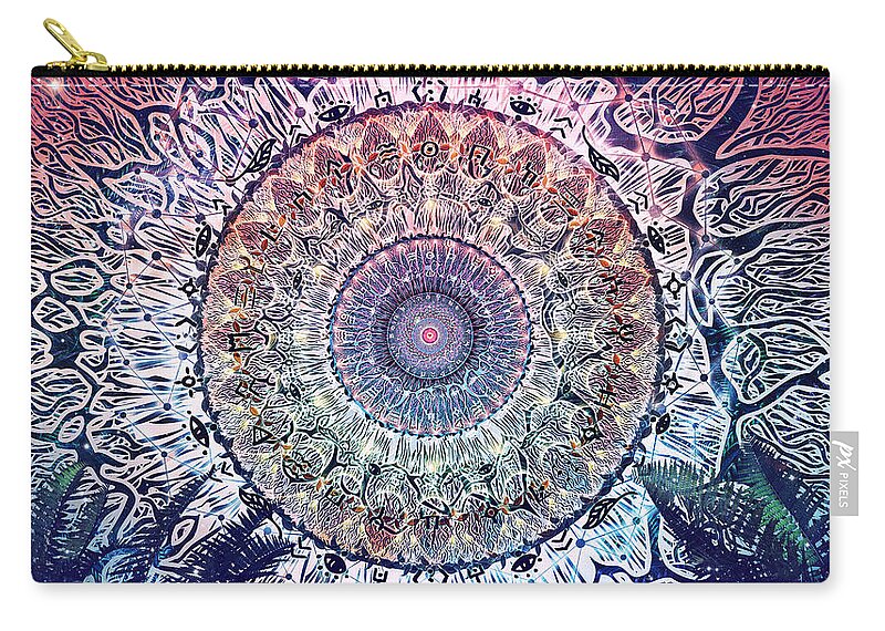 Cameron Gray Zip Pouch featuring the digital art Waiting Bliss by Cameron Gray