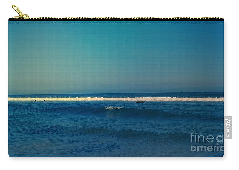 Landscape Zip Pouch featuring the photograph Waiting for the perfect wave by Nina Prommer