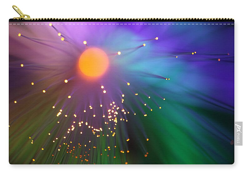Abstract Zip Pouch featuring the photograph Waiting for the Sun by Dazzle Zazz
