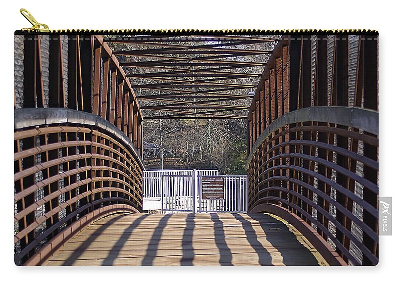 2d Zip Pouch featuring the photograph Walk Bridge by Brian Wallace