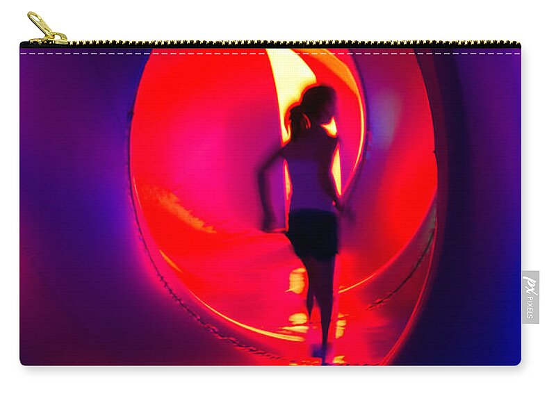 Abstract Zip Pouch featuring the photograph Walking With Light 3 by Christie Kowalski