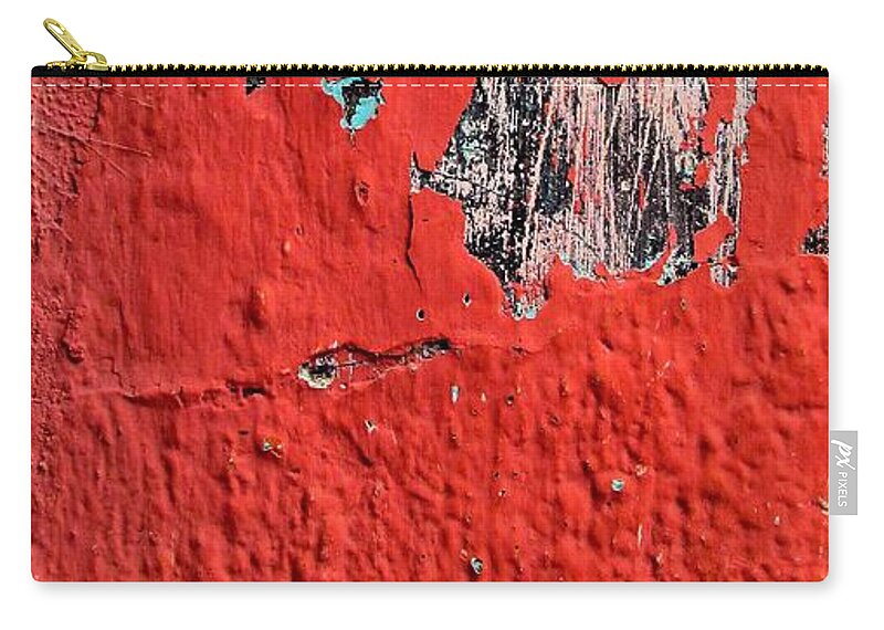 Texture Zip Pouch featuring the digital art Wall Abstract 80 by Maria Huntley