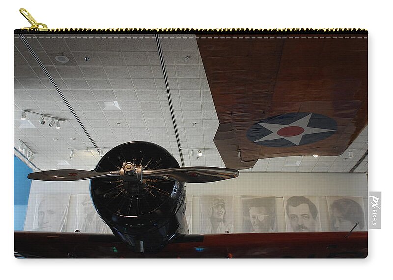 Aviators Zip Pouch featuring the photograph Wall of Great Aviators by Kenny Glover