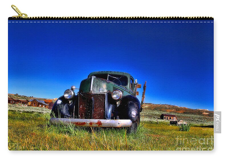 Truck Zip Pouch featuring the photograph Wanna Ride - Bodie Ghost Town By Diana Sainz by Diana Raquel Sainz