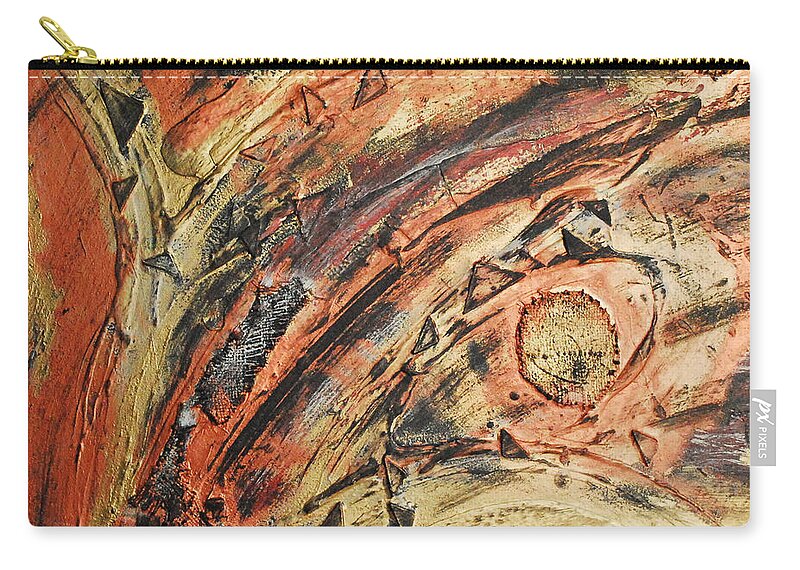Contemporary Zip Pouch featuring the painting Warm Winds by Cleaster Cotton