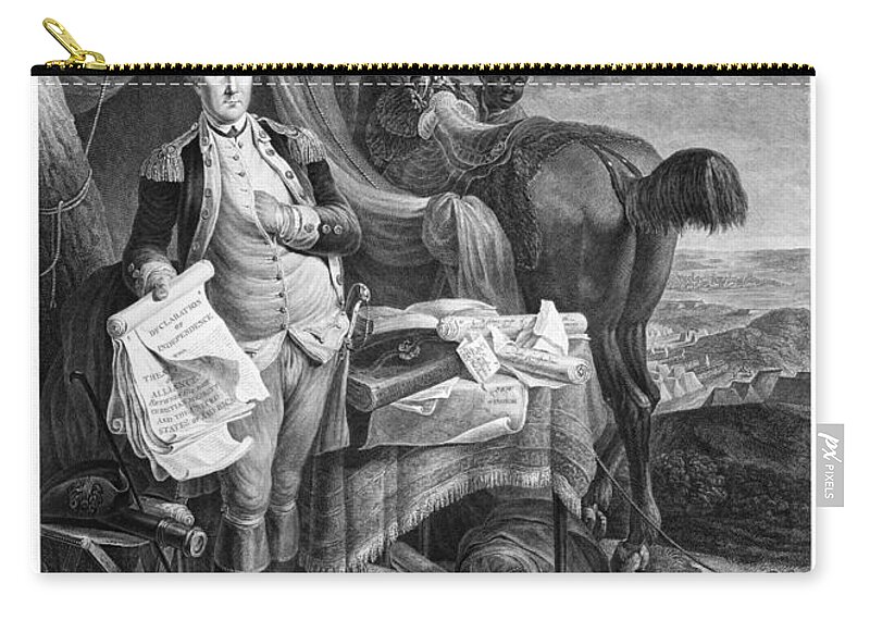1781 Zip Pouch featuring the photograph Washington At Yorktown by Granger