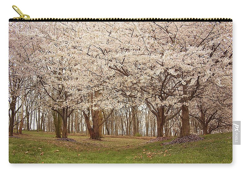 Flower Zip Pouch featuring the photograph Washington DC Cherry Blossoms by Kim Hojnacki