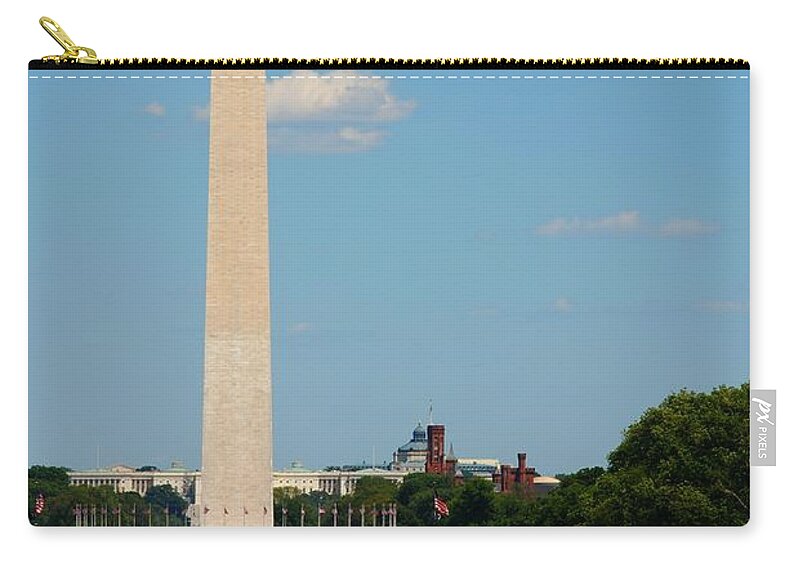 Washington Zip Pouch featuring the photograph Washington Monument Reflection by Kenny Glover