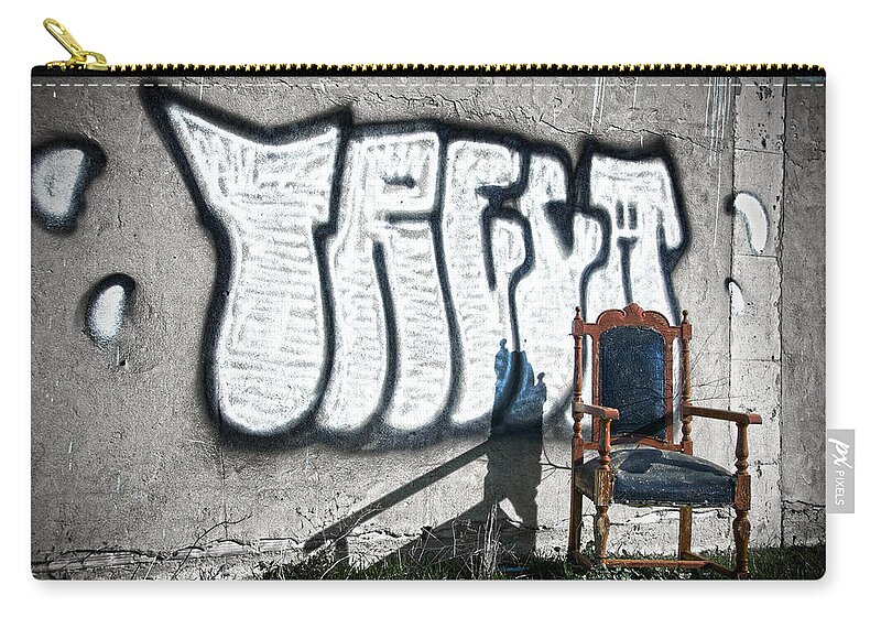 Armchair Zip Pouch featuring the photograph Watch The Throne by RicardMN Photography