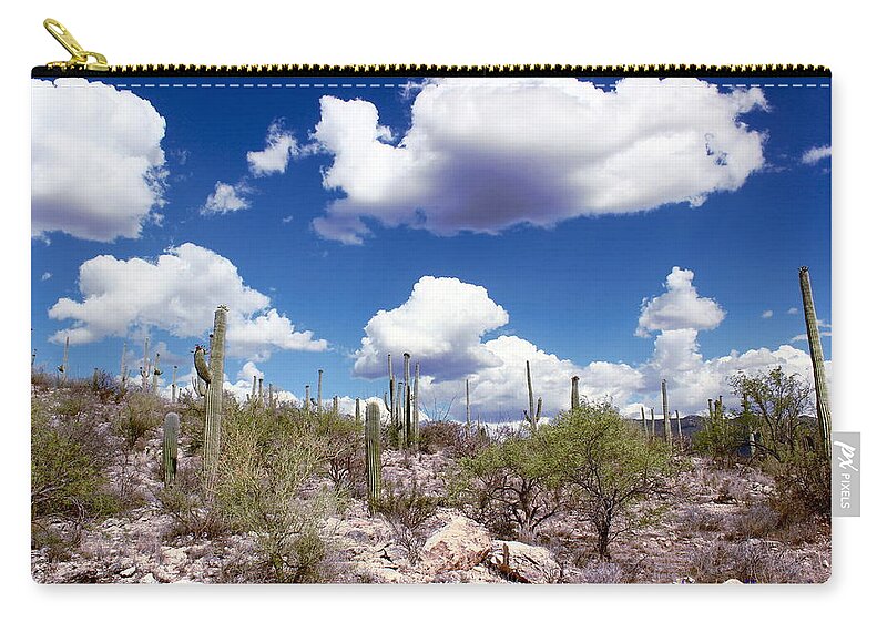 Beautiful Day Zip Pouch featuring the photograph Watching the Clouds Go By by Kume Bryant