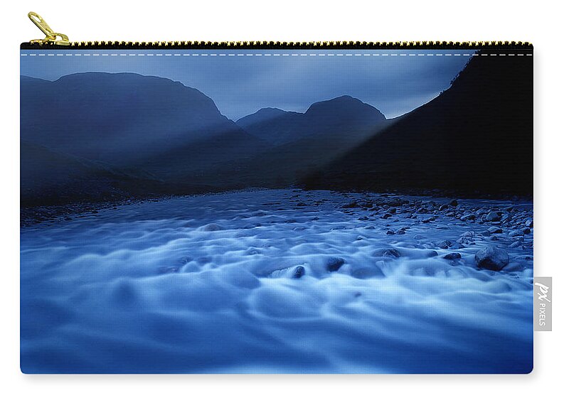 Blue Zip Pouch featuring the photograph Water Blues by Edmund Nagele FRPS