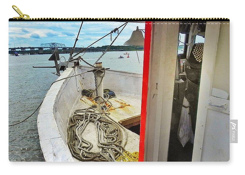 Shrimp Boat Zip Pouch featuring the photograph Water Festival Beaufort South Carolina by Patricia Greer