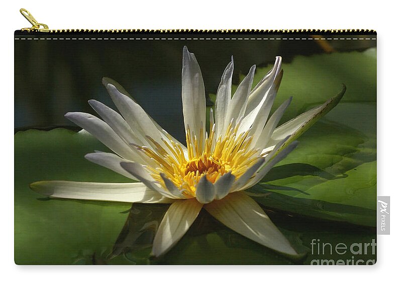 Prott Zip Pouch featuring the photograph Water Lily 2 by Rudi Prott