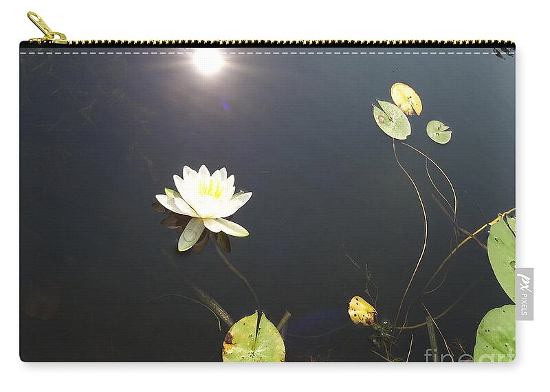 Water Lily Zip Pouch featuring the photograph Water Lily by Laurel Best