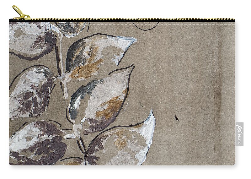 Watercolor Carry-all Pouch featuring the painting Watercolor Leaves Square I by Patricia Pinto