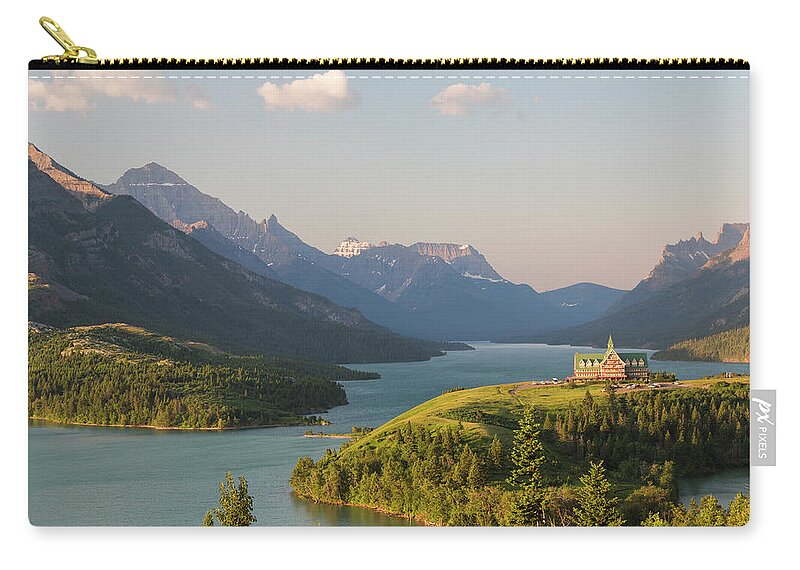 Tranquility Zip Pouch featuring the photograph Waterton Lakes National Park, Alberta by Peter Adams
