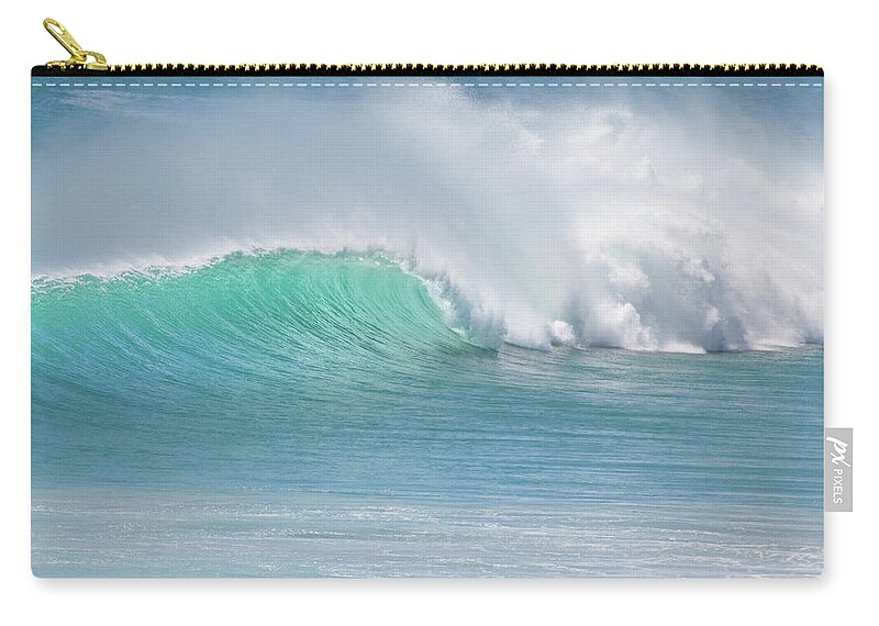 Scenics Zip Pouch featuring the photograph Wave Beauty by Ann Clarke Images