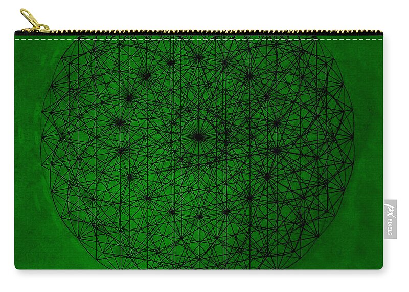 Fractal Zip Pouch featuring the drawing Wave Particle Duality by Jason Padgett