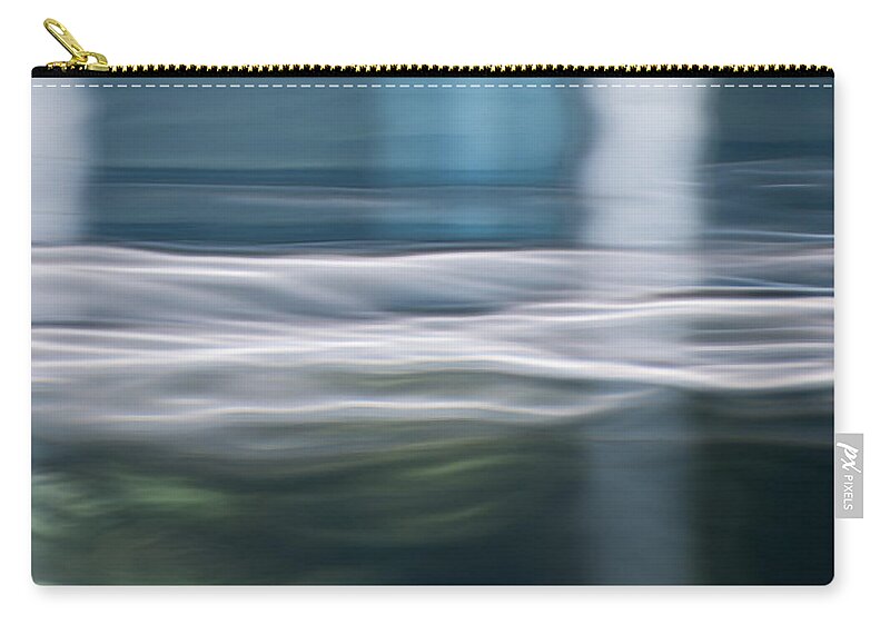 Blue Zip Pouch featuring the photograph Waves in Blue by Stacy Abbott