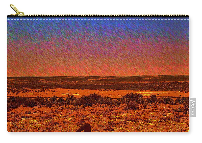 Western Zip Pouch featuring the photograph Way Out West by Amanda Smith