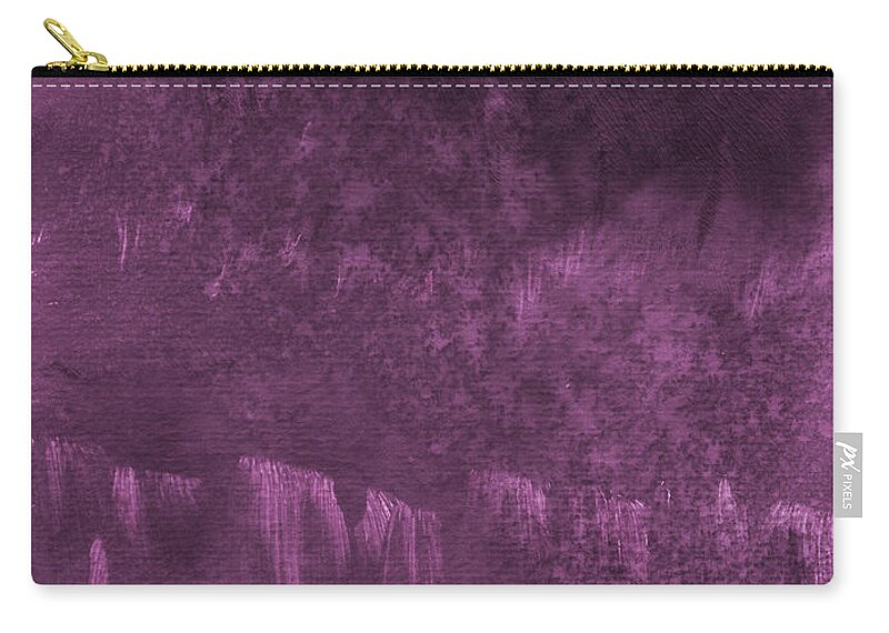Purple Abstract Painting Carry-all Pouch featuring the painting We Are Royal by Linda Woods