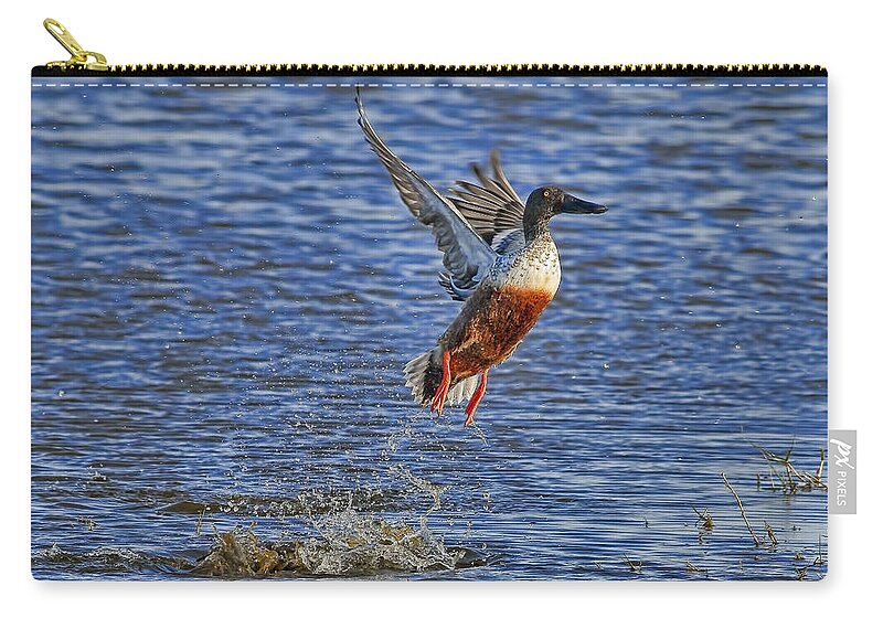 Liftoff Zip Pouch featuring the photograph We Have Liftoff by Gary Holmes
