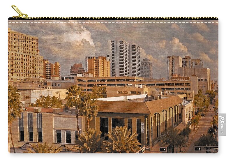 Clouds Zip Pouch featuring the photograph West Palm Beach Florida by Debra and Dave Vanderlaan