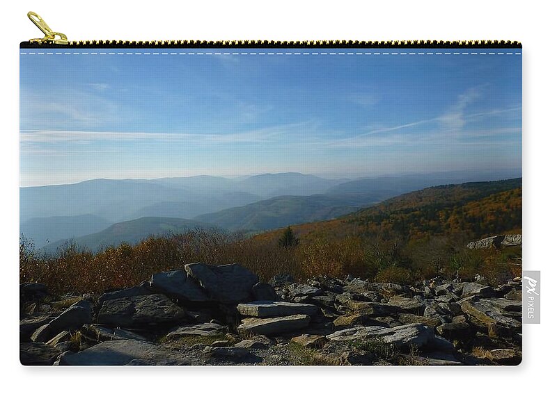 West Zip Pouch featuring the photograph West Virginia by Jennifer Wheatley Wolf