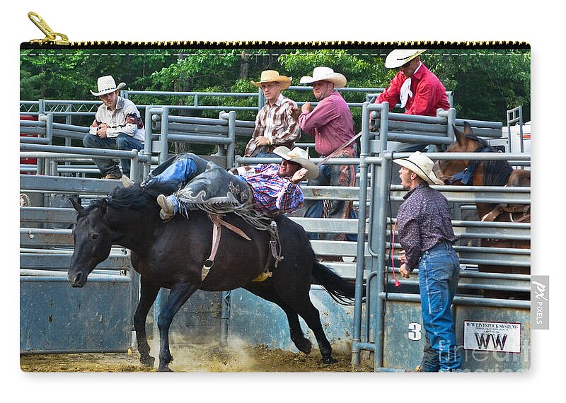 Cowboy Zip Pouch featuring the photograph Western Cowboy by Gary Keesler