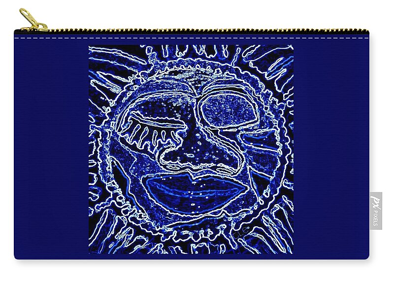 Sun Zip Pouch featuring the digital art Western Sun by Cleaster Cotton