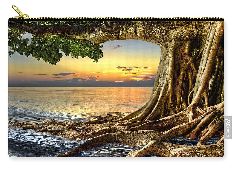 Fine Carry-all Pouch featuring the photograph Wet Dreams by Debra and Dave Vanderlaan
