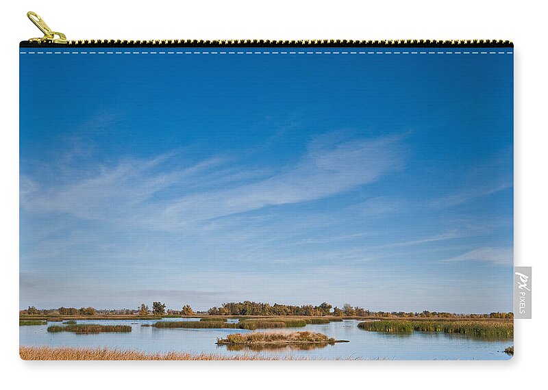 Autumn Zip Pouch featuring the photograph Wetland at the Refuge by Jeff Goulden