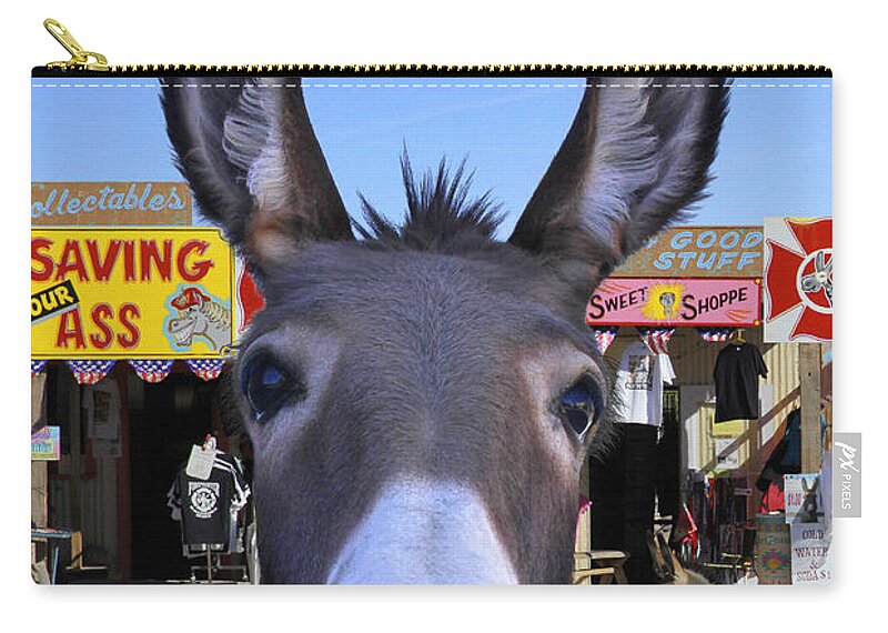 Donkey Carry-all Pouch featuring the photograph What . . . No Carrots by Mike McGlothlen