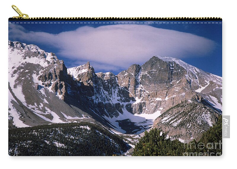 Great Basin National Park Zip Pouch featuring the photograph Wheeler Peak by Mark Newman