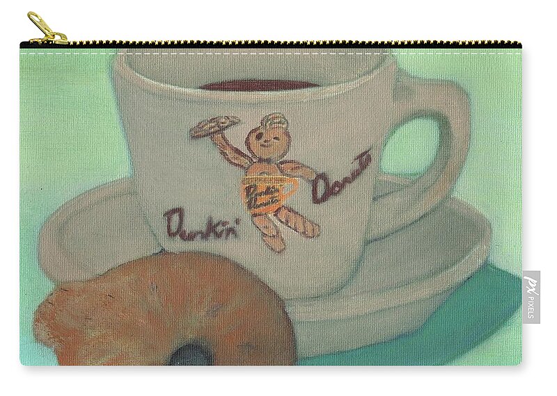Coffee Zip Pouch featuring the painting When Cars Had Fins by Cliff Wilson