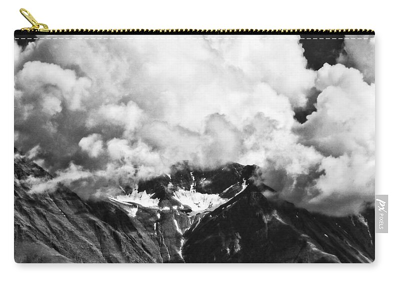 Aletsch Glacier Zip Pouch featuring the photograph When Earth Meets Sky by Connie Handscomb