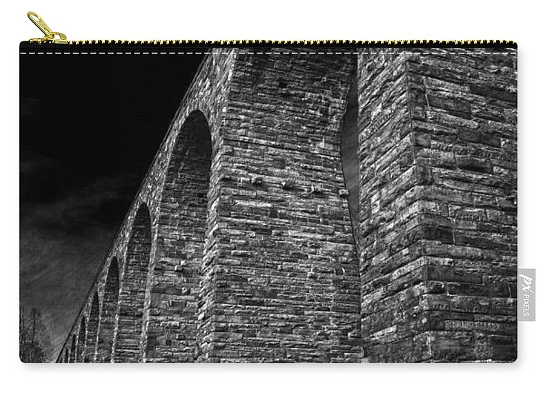 Viaduct Zip Pouch featuring the photograph When there were Giants by Debra Fedchin