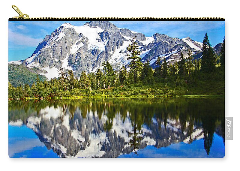 Lake Zip Pouch featuring the photograph Where is up and where is down by Eti Reid